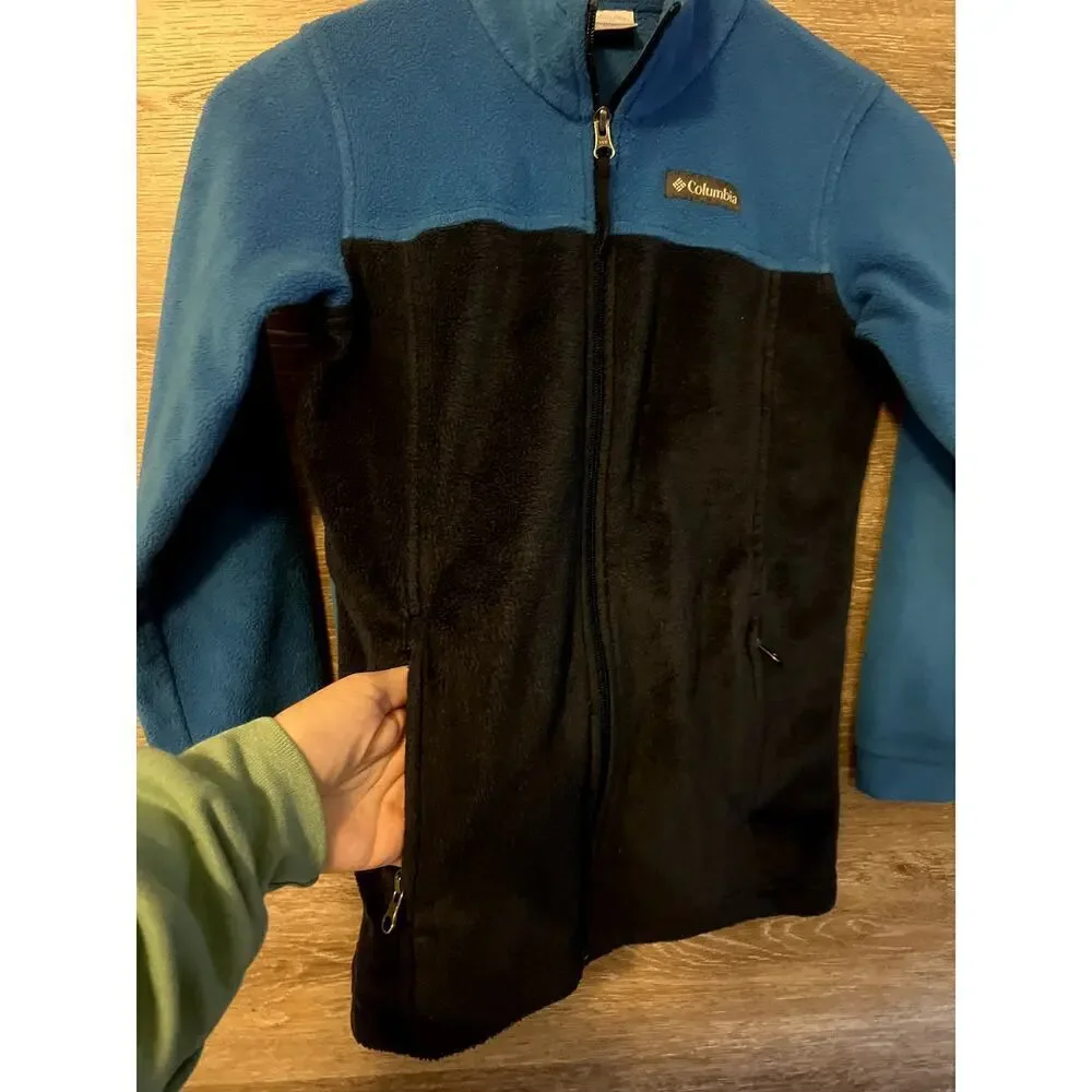 Columbia Fleece Jacket boy size M 8-10 yrs Blue full zipper Warm